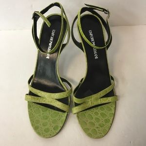 Emporio Armani sandals heels women size 38 Italy